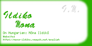 ildiko mona business card